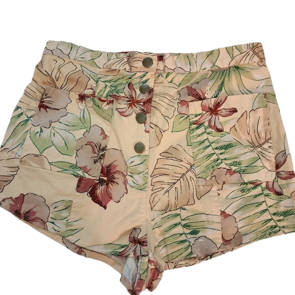 Urban Outfitters Floral Hawaiian Print  Shorts Womens Large - Picture 3 of 7